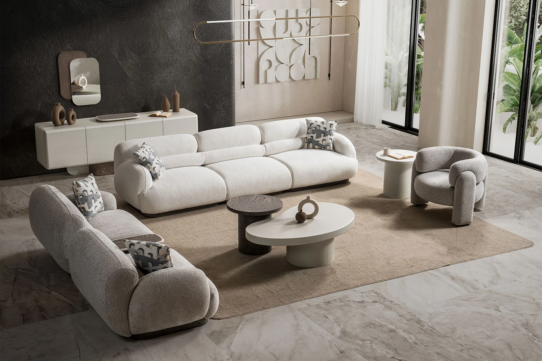 Image de l'ensemble canapés et fauteuils İstanbul